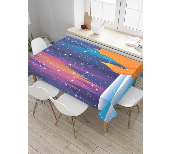 Прямоугольная скатерть JoyArty Лиса в снегу из сатена tc_6638_120x145 1