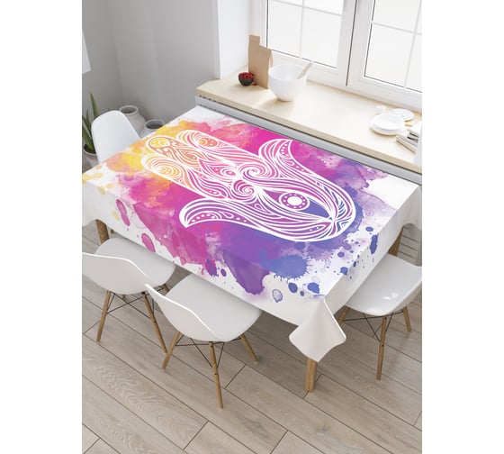 Прямоугольная скатерть JoyArty Красочный амулет из сатена tc_19266_120x145 1