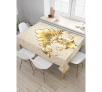 Прямоугольная скатерть JoyArty Орнамент из золота из сатена tc_8467_120x145