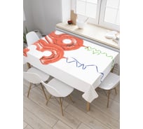 Прямоугольная скатерть JoyArty Красные шары из сатена tc_34200_120x145