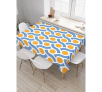Прямоугольная скатерть JoyArty Плетеные горошки из сатена tc_36538_120x145