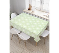 Прямоугольная скатерть JoyArty Круги на мятном фоне из сатена tc_30534_120x145