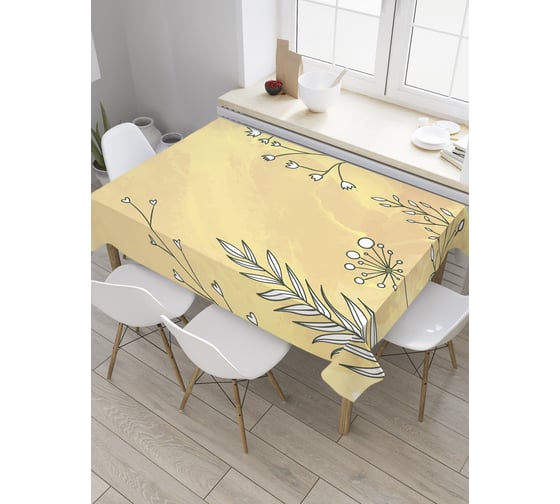 Прямоугольная скатерть JoyArty Полевые растения из сатена tc_7935_120x145 1