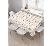 Прямоугольная скатерть JoyArty Подвешенные игрушки из сатена tc_37084_120x145
