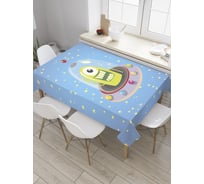 Прямоугольная скатерть JoyArty Одноглазая улыбка из сатена tc_31472_120x145