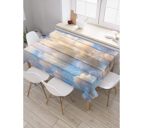 Прямоугольная скатерть JoyArty Небесный забор из сатена tc_3381_120x145 1