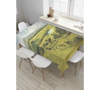 Прямоугольная скатерть JoyArty Озеро в долине из сатена tc_32556_120x145
