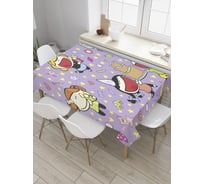 Прямоугольная скатерть JoyArty Поздравительный торт из сатена tc_34421_120x145