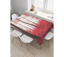 Прямоугольная скатерть JoyArty Кровавый лес из сатена tc_19674_120x145