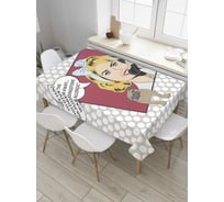 Прямоугольная скатерть JoyArty Пес аллергик из сатена tc_8056_120x145