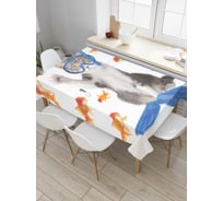 Прямоугольная скатерть JoyArty Кот водолаз из сатена tc_9632_120x145