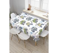 Прямоугольная скатерть JoyArty Маленькие внедорожники из сатена tc_46011_120x145