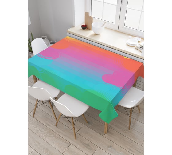 Прямоугольная скатерть JoyArty Красочная арка из сатена tc_29850_120x145 1