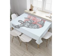 Прямоугольная скатерть JoyArty Летящий супермен из сатена tc_32790_120x145