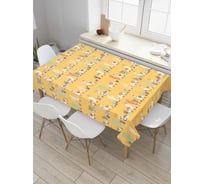 Прямоугольная скатерть JoyArty Лама под кактусом из сатена tc_59448_120x145