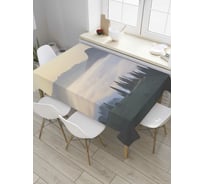 Прямоугольная скатерть JoyArty Озерный туман из сатена tc_8687_120x145
