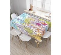 Прямоугольная скатерть JoyArty Красочный рисунок из сатена tc_29529_120x145