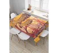 Прямоугольная скатерть JoyArty Осенний снег из сатена tc_6984_120x145