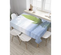 Прямоугольная скатерть JoyArty Лиственный кораблик из сатена tc_32764_120x145