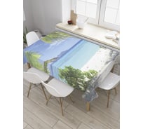 Прямоугольная скатерть JoyArty Пляжные кусты из сатена tc_8967_120x145