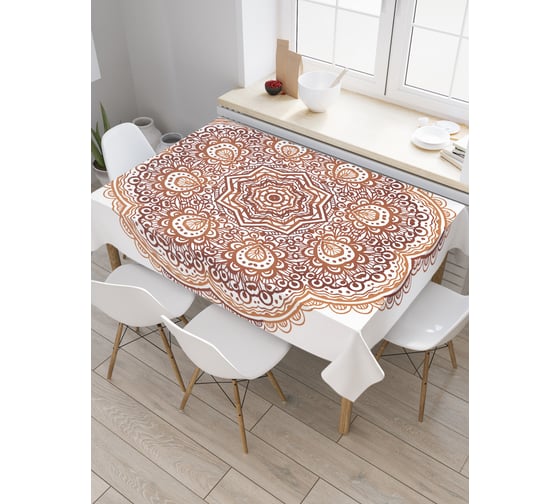 Прямоугольная скатерть JoyArty Нежная мандала из сатена tc_4829_120x145 1