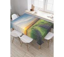 Прямоугольная скатерть JoyArty Полевой закат из сатена tc_9965_120x145