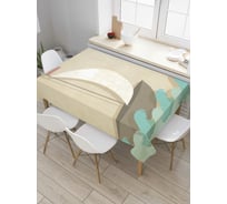 Прямоугольная скатерть JoyArty Парусник на волнах из сатена tc_5935_120x145