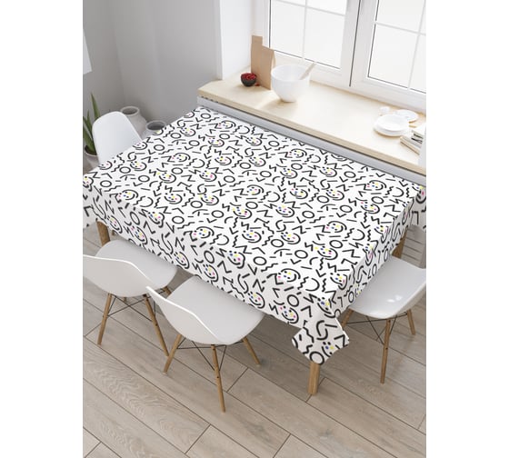 Прямоугольная скатерть JoyArty Неизвестные символы из сатена tc_28223_120x145 1