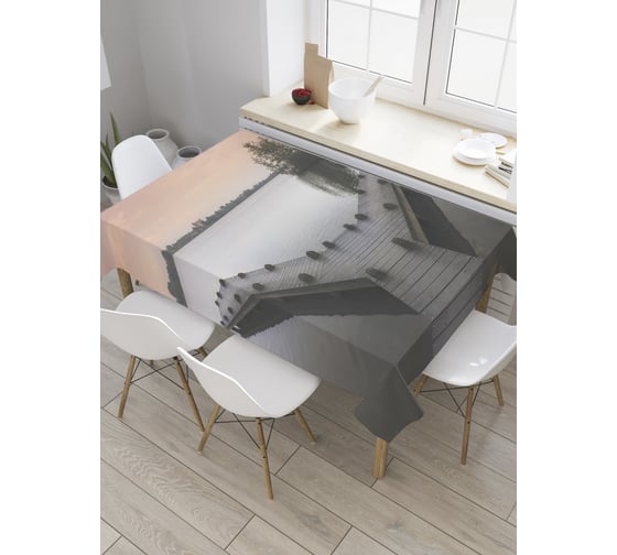 Прямоугольная скатерть JoyArty Креативный мостик из сатена tc_9162_120x145 1