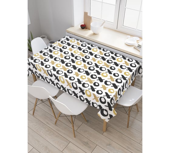 Прямоугольная скатерть JoyArty Крестики и нолики из сатена tc_19636_120x145 1