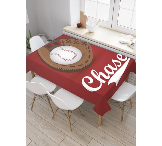 Прямоугольная скатерть JoyArty Ловец мячей из сатена tc_3969_120x145 1