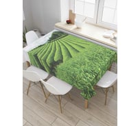 Прямоугольная скатерть JoyArty Кустарные волны из сатена tc_8230_120x145