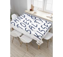 Прямоугольная скатерть JoyArty Надпись на деревянном фоне из сатена tc_5245_120x145