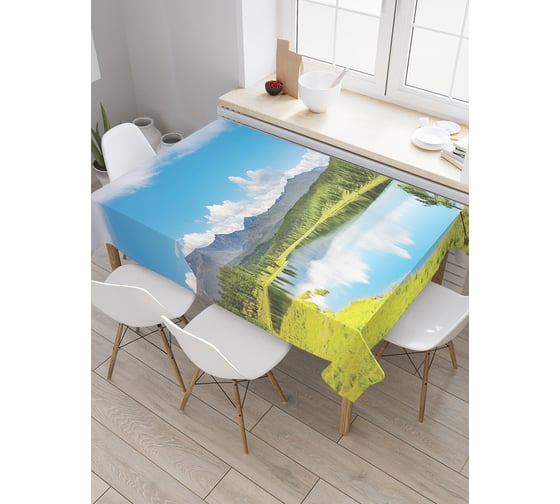 Прямоугольная скатерть JoyArty Нетронутое озеро из сатена tc_15147_120x145 1