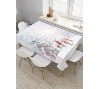 Прямоугольная скатерть JoyArty Олени в снегу из сатена tc_78647_120x145