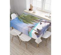 Прямоугольная скатерть JoyArty Пальмовые тени из сатена tc_9370_120x145