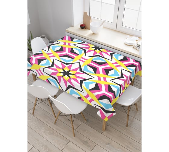 Прямоугольная скатерть JoyArty Краски воображения из сатена tc_18663_120x145 1