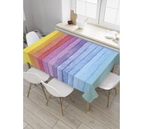 Прямоугольная скатерть JoyArty Красочные оттенки радуги из сатена tc_27151_120x145