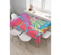 Прямоугольная скатерть JoyArty Мир вязания из сатена tc_207083_120x145