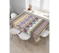 Прямоугольная скатерть JoyArty Обрядовые полосы из сатена tc_26725_120x145