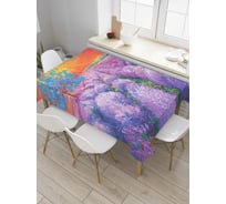 Прямоугольная скатерть JoyArty Лавандовый рай из сатена tc_7109_120x145