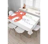 Прямоугольная скатерть JoyArty Летающая цифра 58 из сатена tc_34277_120x145