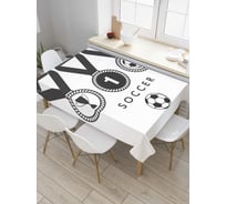 Прямоугольная скатерть JoyArty Первое место в футболе из сатена tc_5139_120x145