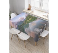 Прямоугольная скатерть JoyArty Круглое озеро из сатена tc_19852_120x145