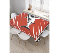 Прямоугольная скатерть JoyArty Кровожадная акула из сатена tc_38016_120x145