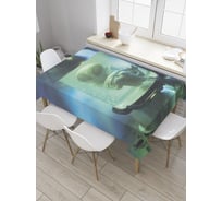 Прямоугольная скатерть JoyArty Кровать инопланетянина из сатена tc_27939_120x145