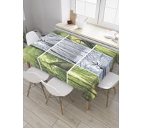 Прямоугольная скатерть JoyArty Лесные сезоны из сатена tc_8202_120x145