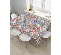 Прямоугольная скатерть JoyArty Леопардовая долина из сатена tc_6499_120x145