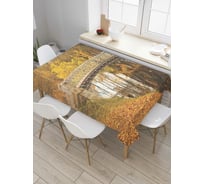 Прямоугольная скатерть JoyArty Парковый мост из сатена tc_4851_120x145