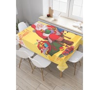Прямоугольная скатерть JoyArty Новогодний санта из сатена tc_20027_120x145